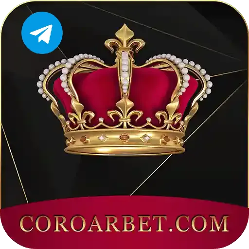 Imagem promovendo o canal oficial da coroarbet no Telegram